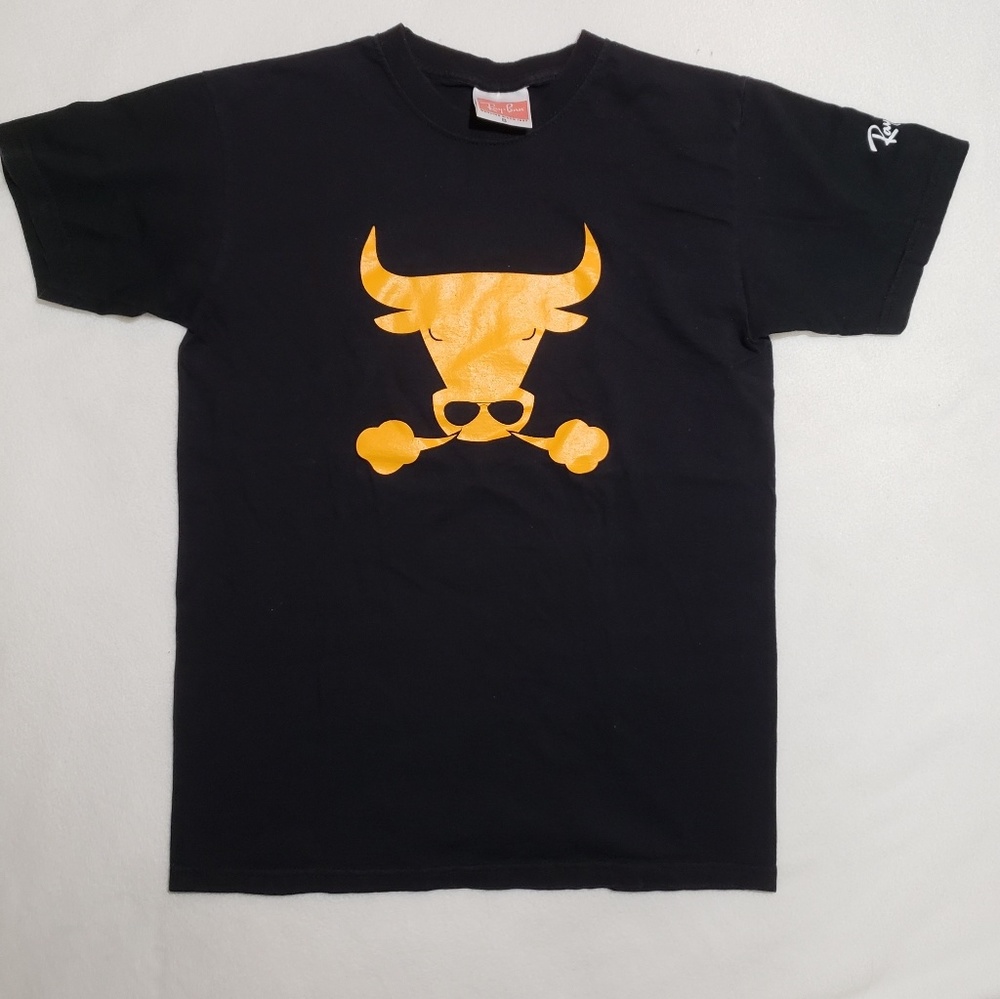 Black & Orange Ray Ban Snorting Bull Men's Cotton